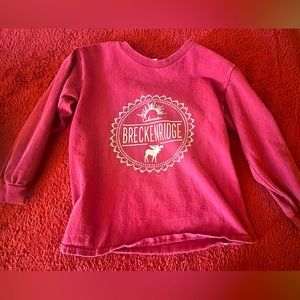 Delta Pro Weight Girls Maroon Long Sleeve Breckenridge Shirt Size S!